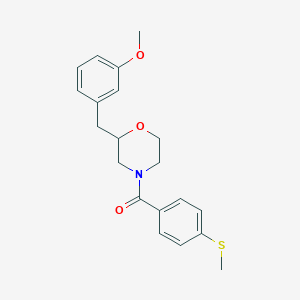 molecular formula C20H23NO3S B5956625 2-(3-methoxybenzyl)-4-[4-(methylthio)benzoyl]morpholine 