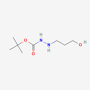 molecular formula C8H18N2O3 B595663 tert-Butyl 2-(3-hydroxypropyl)hydrazinecarboxylate CAS No. 198968-35-3