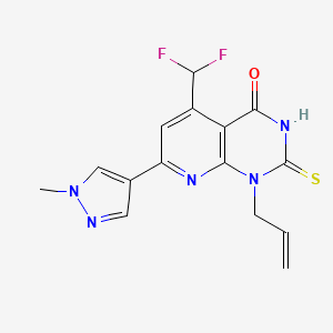 1-ALLYL-5-(DIFLUOROMETHYL)-7-(1-METHYL-1H-PYRAZOL-4-YL)-2-SULFANYLPYRIDO[2,3-D]PYRIMIDIN-4(1H)-ONE