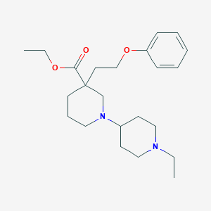 molecular formula C23H36N2O3 B5956652 ethyl 1'-ethyl-3-(2-phenoxyethyl)-1,4'-bipiperidine-3-carboxylate 