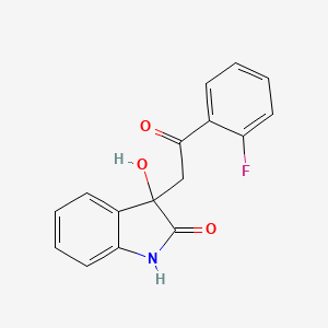 3-[2-(2-FLUOROPHENYL)-2-OXOETHYL]-3-HYDROXY-2,3-DIHYDRO-1H-INDOL-2-ONE