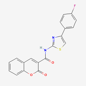 molecular formula C19H11FN2O3S B5956661 N-[4-(4-fluorophenyl)-1,3-thiazol-2-yl]-2-oxo-2H-chromene-3-carboxamide 