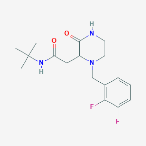 molecular formula C17H23F2N3O2 B5956664 N-(tert-butyl)-2-[1-(2,3-difluorobenzyl)-3-oxo-2-piperazinyl]acetamide 