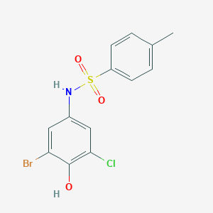 molecular formula C13H11BrClNO3S B5956678 N-(3-bromo-5-chloro-4-hydroxyphenyl)-4-methylbenzenesulfonamide 