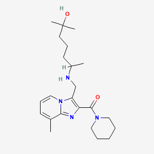 2-methyl-6-({[8-methyl-2-(1-piperidinylcarbonyl)imidazo[1,2-a]pyridin-3-yl]methyl}amino)-2-heptanol