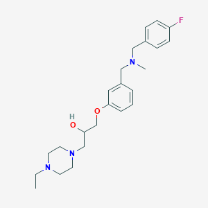 molecular formula C24H34FN3O2 B5956689 1-(4-ethyl-1-piperazinyl)-3-(3-{[(4-fluorobenzyl)(methyl)amino]methyl}phenoxy)-2-propanol 