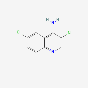 molecular formula C10H8Cl2N2 B595669 3,6-Dichloro-8-methylquinolin-4-amine CAS No. 1209434-94-5
