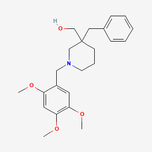 molecular formula C23H31NO4 B5956692 [3-benzyl-1-(2,4,5-trimethoxybenzyl)-3-piperidinyl]methanol 