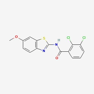 molecular formula C15H10Cl2N2O2S B5956699 2,3-dichloro-N-(6-methoxy-1,3-benzothiazol-2-yl)benzamide CAS No. 5710-69-0