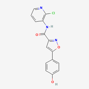 molecular formula C15H10ClN3O3 B5956710 N-(2-chloro-3-pyridinyl)-5-(4-hydroxyphenyl)-3-isoxazolecarboxamide 