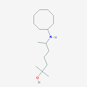 molecular formula C16H33NO B5956714 6-(cyclooctylamino)-2-methyl-2-heptanol 