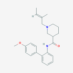 N-(4'-methoxy-2-biphenylyl)-1-[(2E)-2-methyl-2-buten-1-yl]-3-piperidinecarboxamide