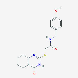 molecular formula C18H21N3O3S B5956723 N-(4-methoxybenzyl)-2-[(4-oxo-3,4,5,6,7,8-hexahydro-2-quinazolinyl)thio]acetamide 