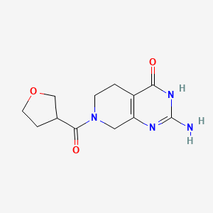 molecular formula C12H16N4O3 B5956733 2-amino-7-(tetrahydro-3-furanylcarbonyl)-5,6,7,8-tetrahydropyrido[3,4-d]pyrimidin-4(3H)-one 