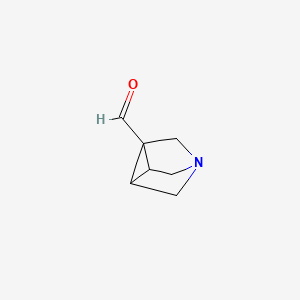 molecular formula C7H9NO B595674 4-Azatricyclo[2.2.1.0~2,6~]heptane-1-carbaldehyde CAS No. 198143-62-3