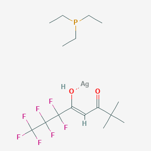 molecular formula C16H26AgF7O2P B595675 Triethylphosphine(6,6,7,7,8,8,8-heptafluoro-2,2-dimethyl-3,5-octanedionate)silver(I) CAS No. 165461-74-5