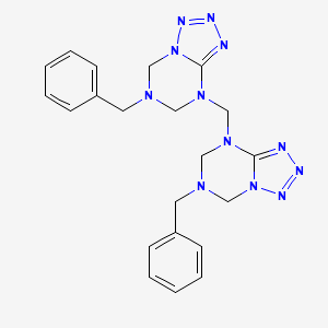 6-BENZYL-4-({6-BENZYL-4H,5H,6H,7H-[1,2,3,4]TETRAZOLO[1,5-A][1,3,5]TRIAZIN-4-YL}METHYL)-4H,5H,6H,7H-[1,2,3,4]TETRAZOLO[1,5-A][1,3,5]TRIAZINE