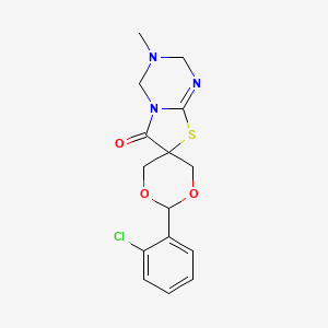 2-(2-chlorophenyl)-3'-methyl-3',4'-dihydro-2'H-spiro[1,3-dioxane-5,7'-[1,3]thiazolo[3,2-a][1,3,5]triazin]-6'-one