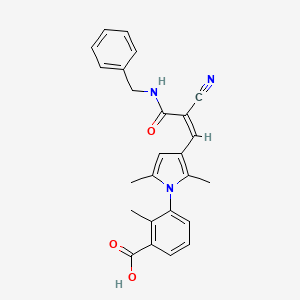 3-{3-[3-(benzylamino)-2-cyano-3-oxo-1-propen-1-yl]-2,5-dimethyl-1H-pyrrol-1-yl}-2-methylbenzoic acid