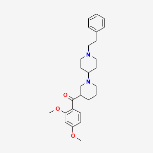 molecular formula C27H36N2O3 B5956792 (2,4-dimethoxyphenyl)[1'-(2-phenylethyl)-1,4'-bipiperidin-3-yl]methanone 