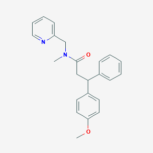 3-(4-methoxyphenyl)-N-methyl-3-phenyl-N-(2-pyridinylmethyl)propanamide