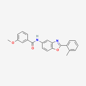 3-methoxy-N-[2-(2-methylphenyl)-1,3-benzoxazol-5-yl]benzamide