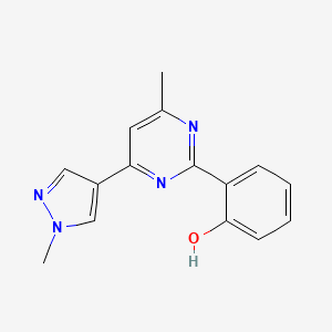 2-[4-methyl-6-(1-methyl-1H-pyrazol-4-yl)pyrimidin-2-yl]phenol