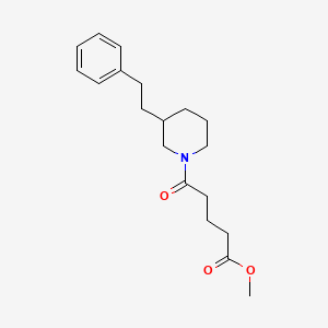 molecular formula C19H27NO3 B5956823 methyl 5-oxo-5-[3-(2-phenylethyl)-1-piperidinyl]pentanoate 