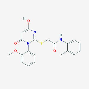 2-{[4-hydroxy-1-(2-methoxyphenyl)-6-oxo-1,6-dihydro-2-pyrimidinyl]thio}-N-(2-methylphenyl)acetamide