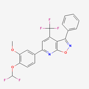 molecular formula C21H13F5N2O3 B5956838 6-[4-(difluoromethoxy)-3-methoxyphenyl]-3-phenyl-4-(trifluoromethyl)isoxazolo[5,4-b]pyridine 