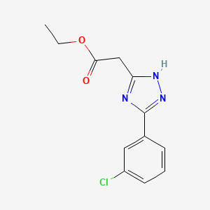 ethyl [3-(3-chlorophenyl)-1H-1,2,4-triazol-5-yl]acetate