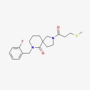 molecular formula C19H25FN2O2S B5956846 7-(2-fluorobenzyl)-2-[3-(methylthio)propanoyl]-2,7-diazaspiro[4.5]decan-6-one 