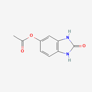 molecular formula C9H8N2O3 B595686 5-Acetoxy-1H-benzoimidazole-2(3H)-one CAS No. 198069-28-2