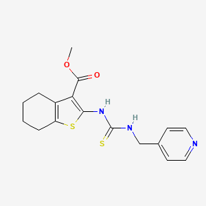 molecular formula C17H19N3O2S2 B5956867 methyl 2-({[(4-pyridinylmethyl)amino]carbonothioyl}amino)-4,5,6,7-tetrahydro-1-benzothiophene-3-carboxylate 