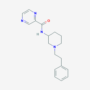 molecular formula C18H22N4O B5956903 N-[1-(2-phenylethyl)-3-piperidinyl]-2-pyrazinecarboxamide 