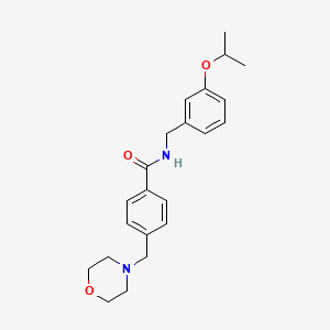 molecular formula C22H28N2O3 B5956919 N-(3-isopropoxybenzyl)-4-(4-morpholinylmethyl)benzamide 