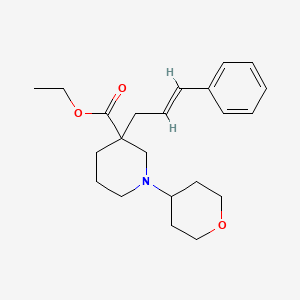 ethyl 1-(oxan-4-yl)-3-[(E)-3-phenylprop-2-enyl]piperidine-3-carboxylate