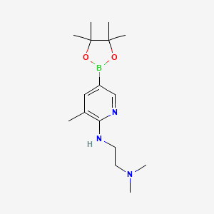 molecular formula C16H28BN3O2 B595694 N',N'-Dimethyl-N-[3-methyl-5-(4,4,5,5-tetramethyl-1,3,2-dioxaborolan-2-yl)pyridin-2-yl]ethane-1,2-diamine CAS No. 1351205-87-2