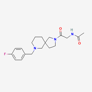 molecular formula C19H26FN3O2 B5956955 N-{2-[7-(4-fluorobenzyl)-2,7-diazaspiro[4.5]dec-2-yl]-2-oxoethyl}acetamide 