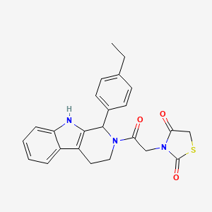 3-{2-[1-(4-ethylphenyl)-1,3,4,9-tetrahydro-2H-beta-carbolin-2-yl]-2-oxoethyl}-1,3-thiazolidine-2,4-dione