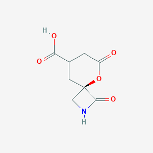 molecular formula C8H9NO5 B595696 5-Oxa-2-azaspiro[3.5]nonane-8-carboxylic acid, 1,6-dioxo-, (4R,8S)-rel- CAS No. 144373-59-1