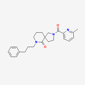 2-[(6-methyl-2-pyridinyl)carbonyl]-7-(3-phenylpropyl)-2,7-diazaspiro[4.5]decan-6-one