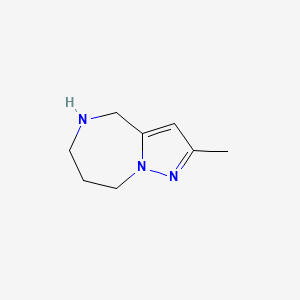 molecular formula C8H13N3 B595699 2-Methyl-5,6,7,8-tetrahydro-4H-pyrazolo[1,5-a][1,4]diazepine CAS No. 1210129-96-6