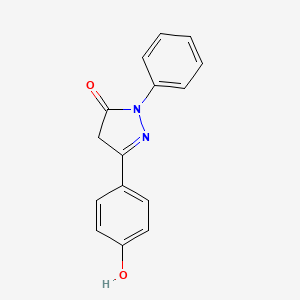molecular formula C15H12N2O2 B595700 3-(4-Hydroxyphenyl)-1-phenyl-1H-pyrazol-5(4H)-one CAS No. 1243328-63-3