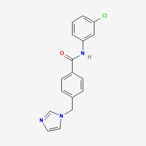 molecular formula C17H14ClN3O B5957009 N-(3-chlorophenyl)-4-(imidazol-1-ylmethyl)benzamide 