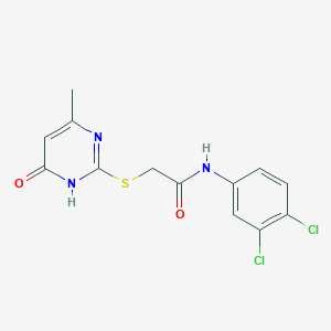 N-(3,4-dichlorophenyl)-2-[(4-methyl-6-oxo-1,6-dihydropyrimidin-2-yl)sulfanyl]acetamide