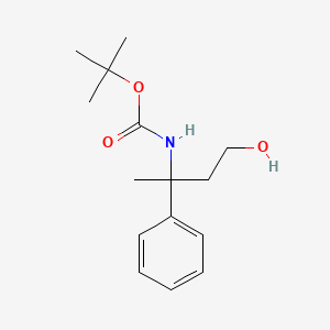 molecular formula C15H23NO3 B595702 tert-Butyl (4-hydroxy-2-phenylbutan-2-yl)carbamate CAS No. 1255574-56-1