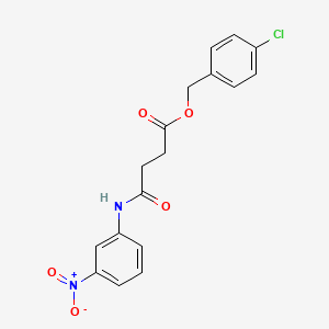 molecular formula C17H15ClN2O5 B5957024 4-chlorobenzyl 4-[(3-nitrophenyl)amino]-4-oxobutanoate 