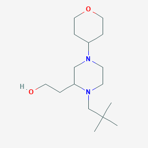 molecular formula C16H32N2O2 B5957034 2-[1-(2,2-Dimethylpropyl)-4-(oxan-4-yl)piperazin-2-yl]ethanol 