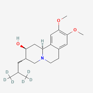 molecular formula C19H29NO3 B595704 (2S,3S,11Bs)-9,10-dimethoxy-3-[3,3,3-trideuterio-2-(trideuteriomethyl)propyl]-2,3,4,6,7,11b-hexahydro-1H-benzo[a]quinolizin-2-ol CAS No. 1346604-77-0